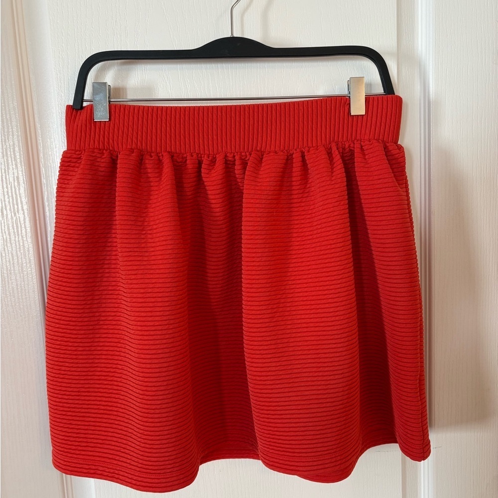 Mini Skirt Orange Stretch Size L